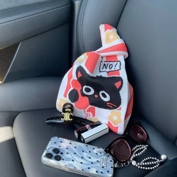 Mini tote style knit bag - Picture 4 of 9